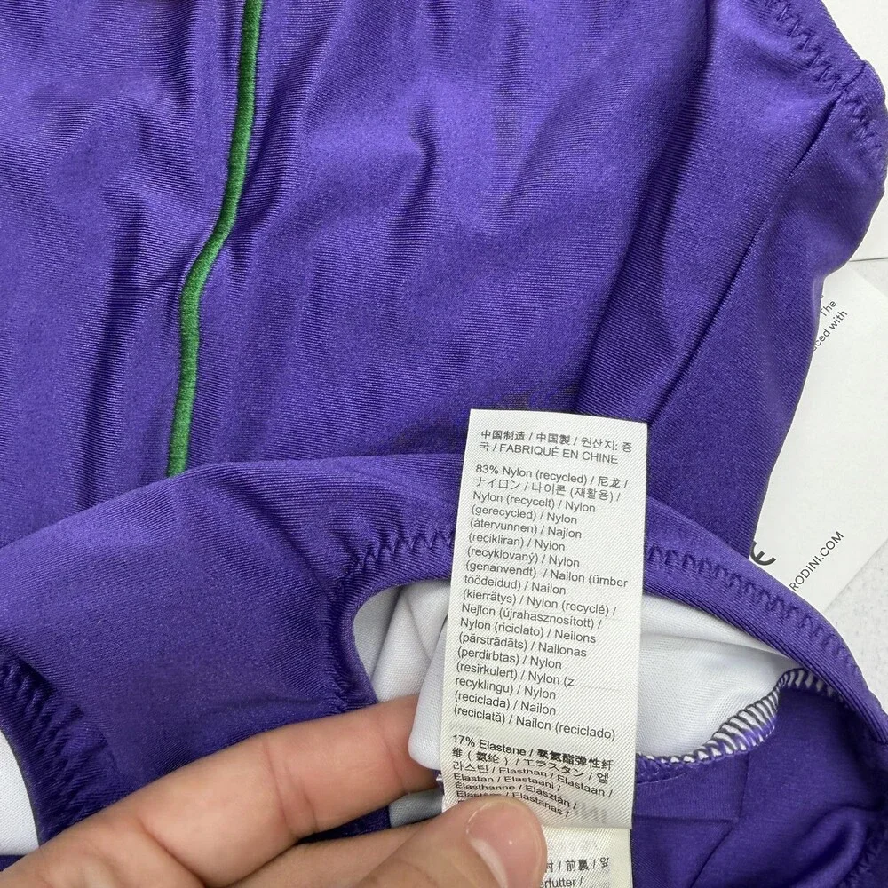 Mini Rodini Swimsuit Girls 6-7Y Purple Flower Halterneck One Piece NWT UPF 50+